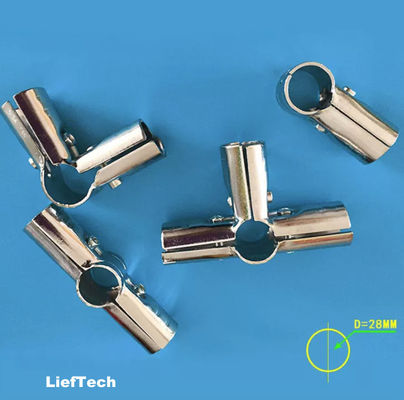 Conector conjunto de tubos y accesorios cromados verticales de forma T