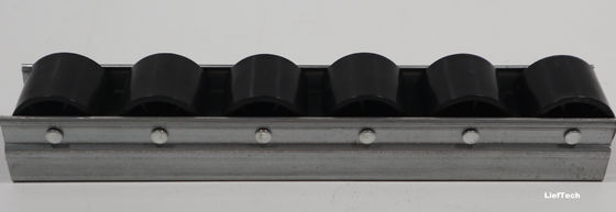 Pista de rodillo de aleación de aluminio de placon resistencia a la altura rueda de nylon