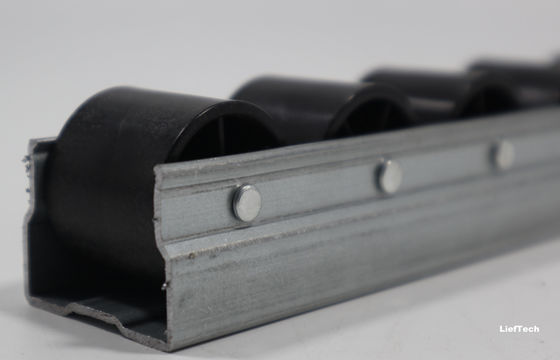 Pista de rodillo de aleación de aluminio de placon resistencia a la altura rueda de nylon
