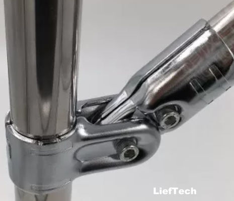 Conectores de tuberías con acero, ajustables entre 40 y 60 grados