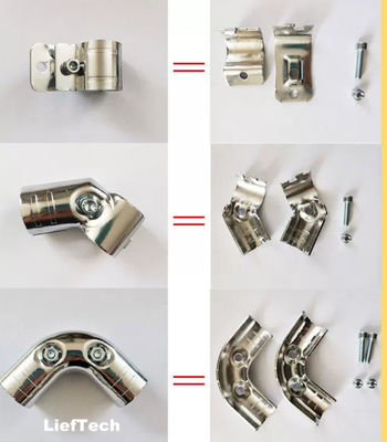 Tecnología Lief Conectores de tuberías cromadas Acero Accesorios de tubos cromados