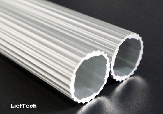 espesor 1,2 mm tubo de aleación de aluminio eje de rodillo tubo de aluminio corrugado
