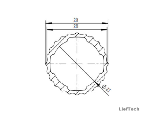 espesor 1,2 mm tubo de aleación de aluminio eje de rodillo tubo de aluminio corrugado