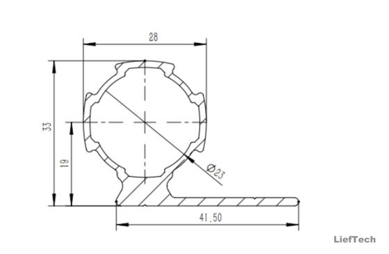 1.2 mm de espesor de aleación de aluminio de tubería tamaño estándar internacional