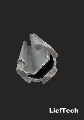 espesor 1,7 mm tubo de aluminio anodizado con ranura ISO9001