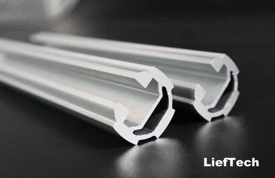 Tubos de aluminio anodizado de 19 mm de diámetro con ranura