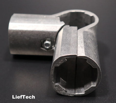 Conectores de tubería de aluminio de 4 vías de tamaño estándar 90 grados articulaciones en ángulo recto