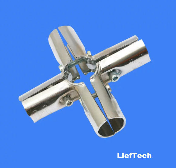 estructura simple Conectores de tuberías cromadas Accesorios de tubos de acero para tuberías de 28 mm